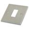 Satin Chrome & White Build Your Own Light Switch - 1 Gang Single Empty plate