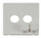 Screwless White **EMPTY** LED Dimmer Switch Plate - 2 Gang EMPTY