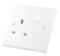 White Single Switched Socket - 13a 